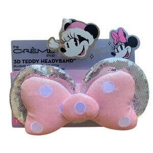 NIB The Creme Shop Minnie Mouse Special Edition Christmas Holiday Spa Headband